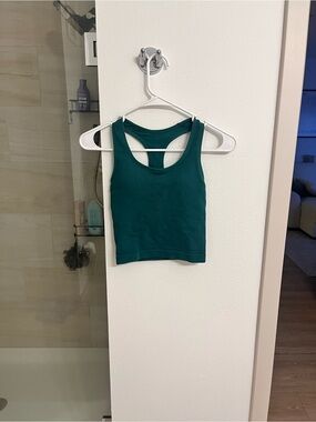 Target Teal Racerback Crop Tank Top